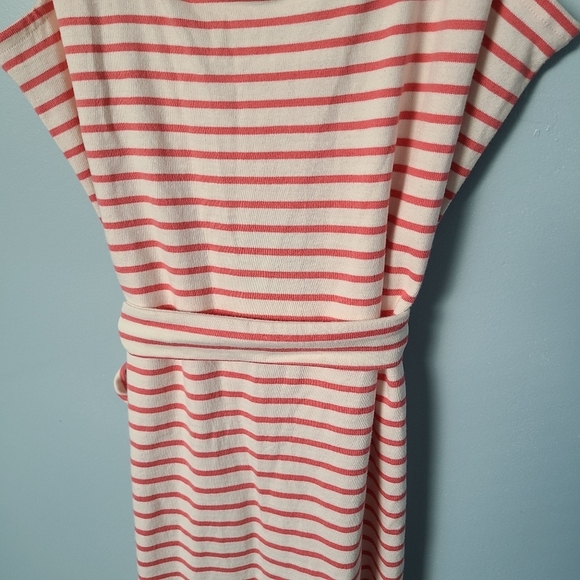 Rails Women's Size L Taylin Knit Tank Ivory Peony Pink Scoop Neck Stripe Dress - Picture 5 of 7